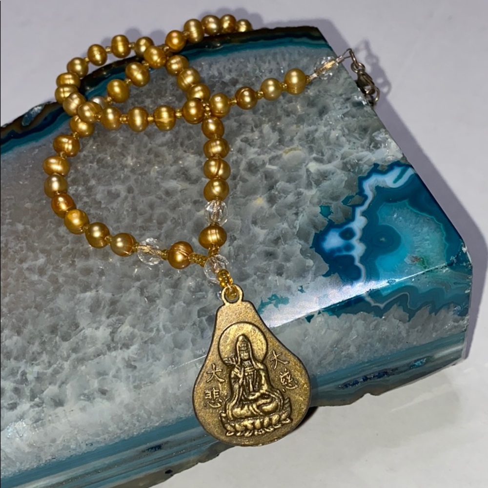 Chinese Zodiac Gold Pearled Necklace